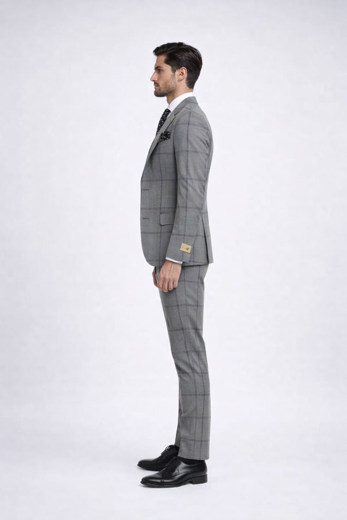 Rossi Man Men’s Dress Suit | Classic Rossiman Formalwear for Timeless Style – Italian Tailored Slim Fit Suit