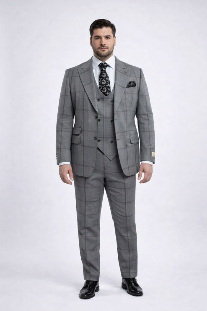 Rossi Man Men’s Dress Suit | Classic Rossiman Formalwear for Timeless Style – Italian Tailored Slim Fit Suit