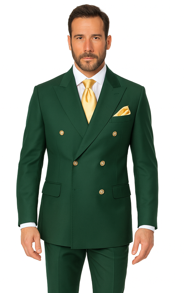 Rossi Man Milano RM1190 Bold Green Slim Fit Suit – Modern Men’s Formalwear