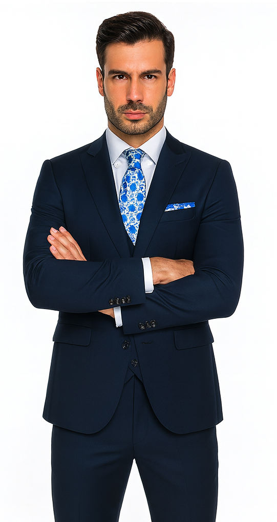 Rossi Man RM1102 Sydney II – Modern Slim Fit Formal Suit for Men | Tailored Contemporary Elegance