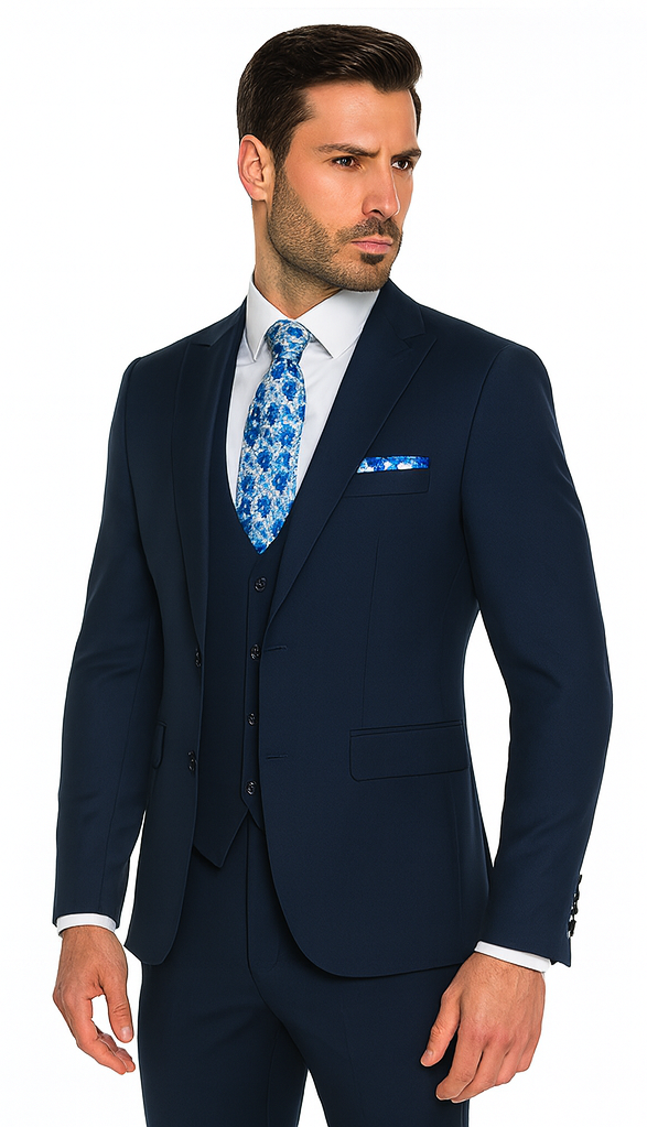 Rossi Man RM1102 Sydney II – Modern Slim Fit Formal Suit for Men | Tailored Contemporary Elegance