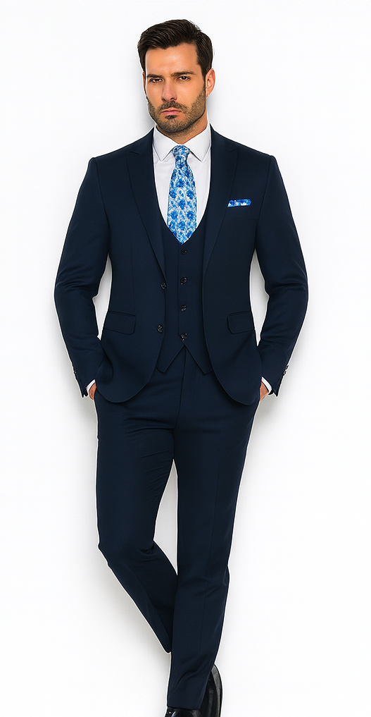 Rossi Man RM1102 Sydney II – Modern Slim Fit Formal Suit for Men | Tailored Contemporary Elegance