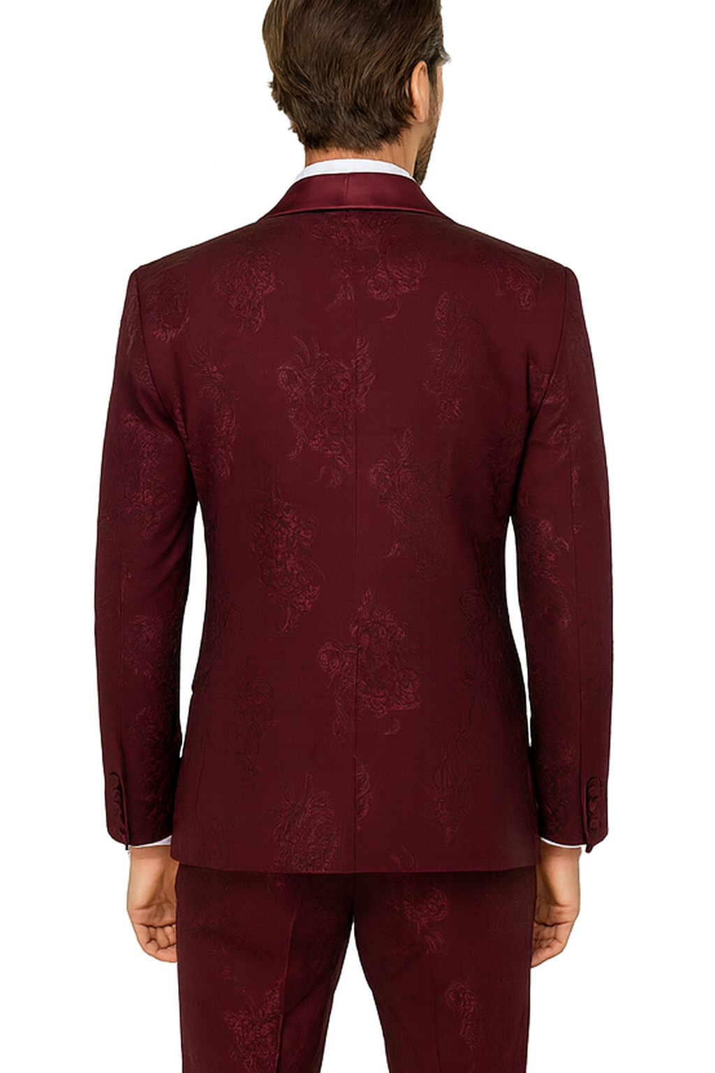 Rossi Man RM1253 – Formal 3-Piece Smoking Style Tuxedo for Men - Elegant Evening Wear