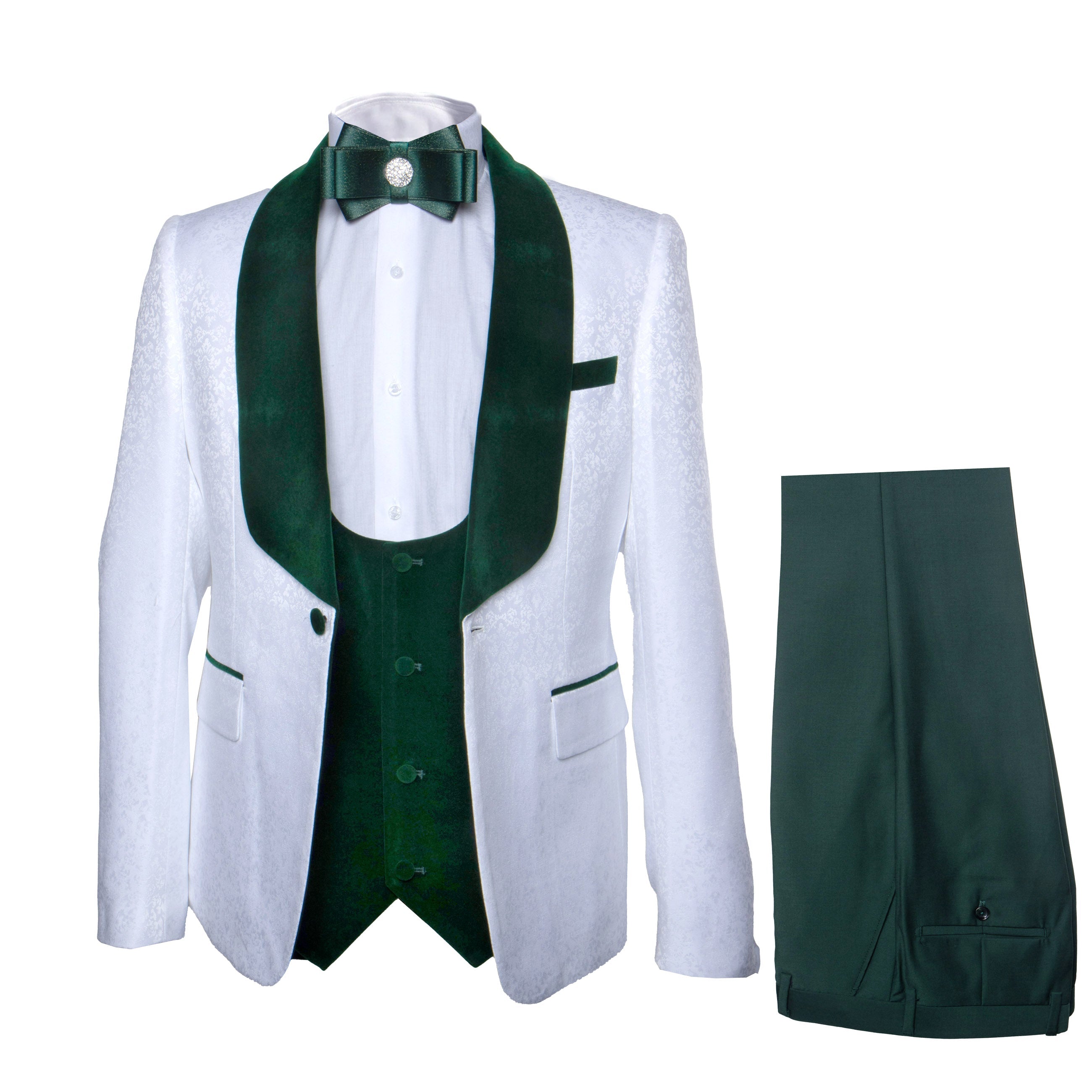 Rossi Man RM1482 – Men’s 3-Piece Tuxedo from the Smoking S Collection - Elegant Formalwear for Men