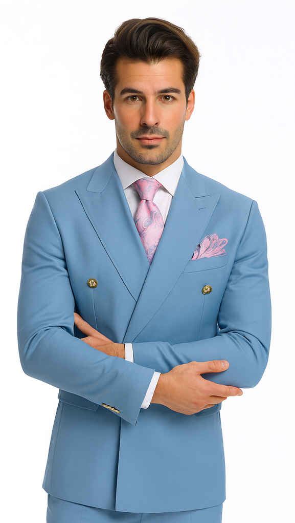 Rossi Man RM1771 – Sophisticated Milano Slim Fit Suit for Men - Modern Formalwear