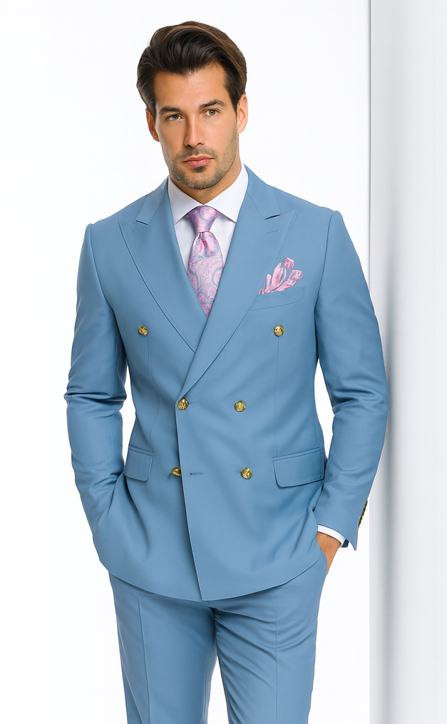 Rossi Man RM1771 – Sophisticated Milano Slim Fit Suit for Men - Modern Formalwear