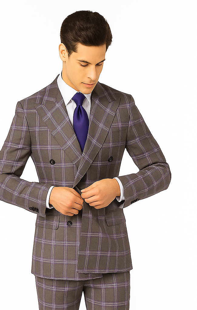 Rossi Man RM1846 – Elegant Men’s Dress Suit from Milano Collection - Tailored Fit Formal & Casual Wear
