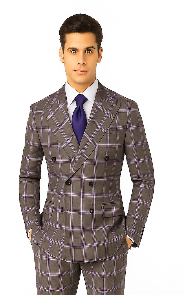 Rossi Man RM1846 – Elegant Men’s Dress Suit from Milano Collection - Tailored Fit Formal & Casual Wear