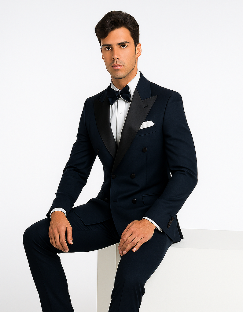 Rossi Man Zeus RM1004 – Premium Men’s Tuxedo for Classic Formal Style - Modern Slim Fit Black-Tie
