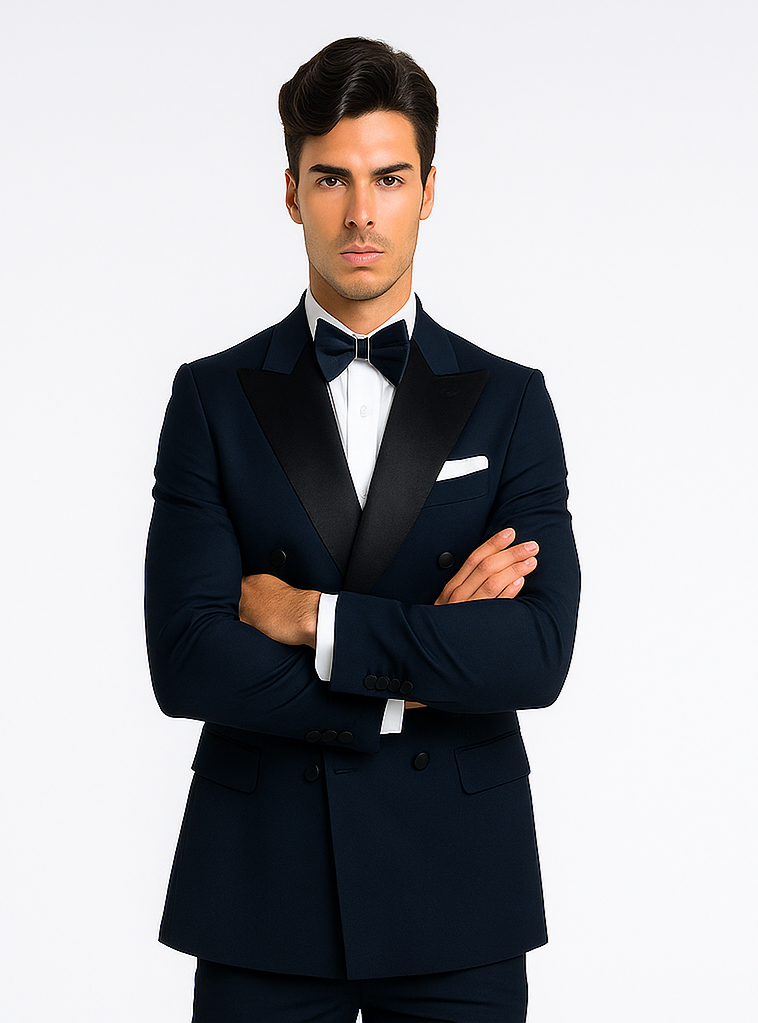 Rossi Man Zeus RM1004 – Premium Men’s Tuxedo for Classic Formal Style - Modern Slim Fit Black-Tie