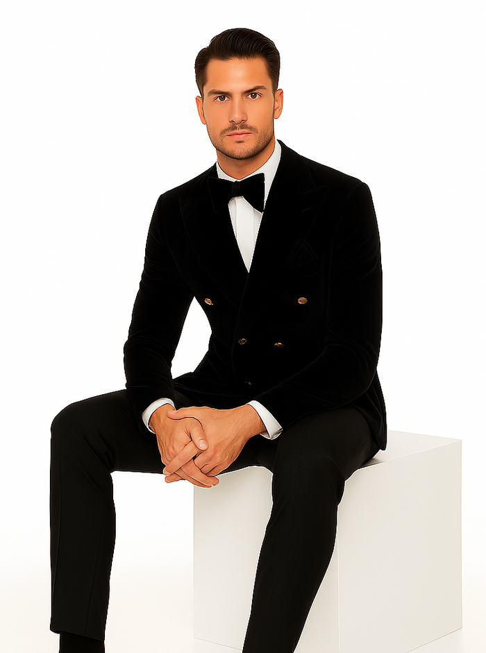 Rossi Man Zeus RM1575 – Men’s Tuxedo for Formal Events- Slim Fit Black-Tie Suit