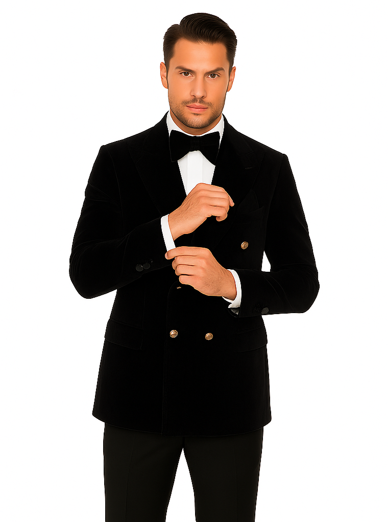 Rossi Man Zeus RM1575 – Men’s Tuxedo for Formal Events- Slim Fit Black-Tie Suit