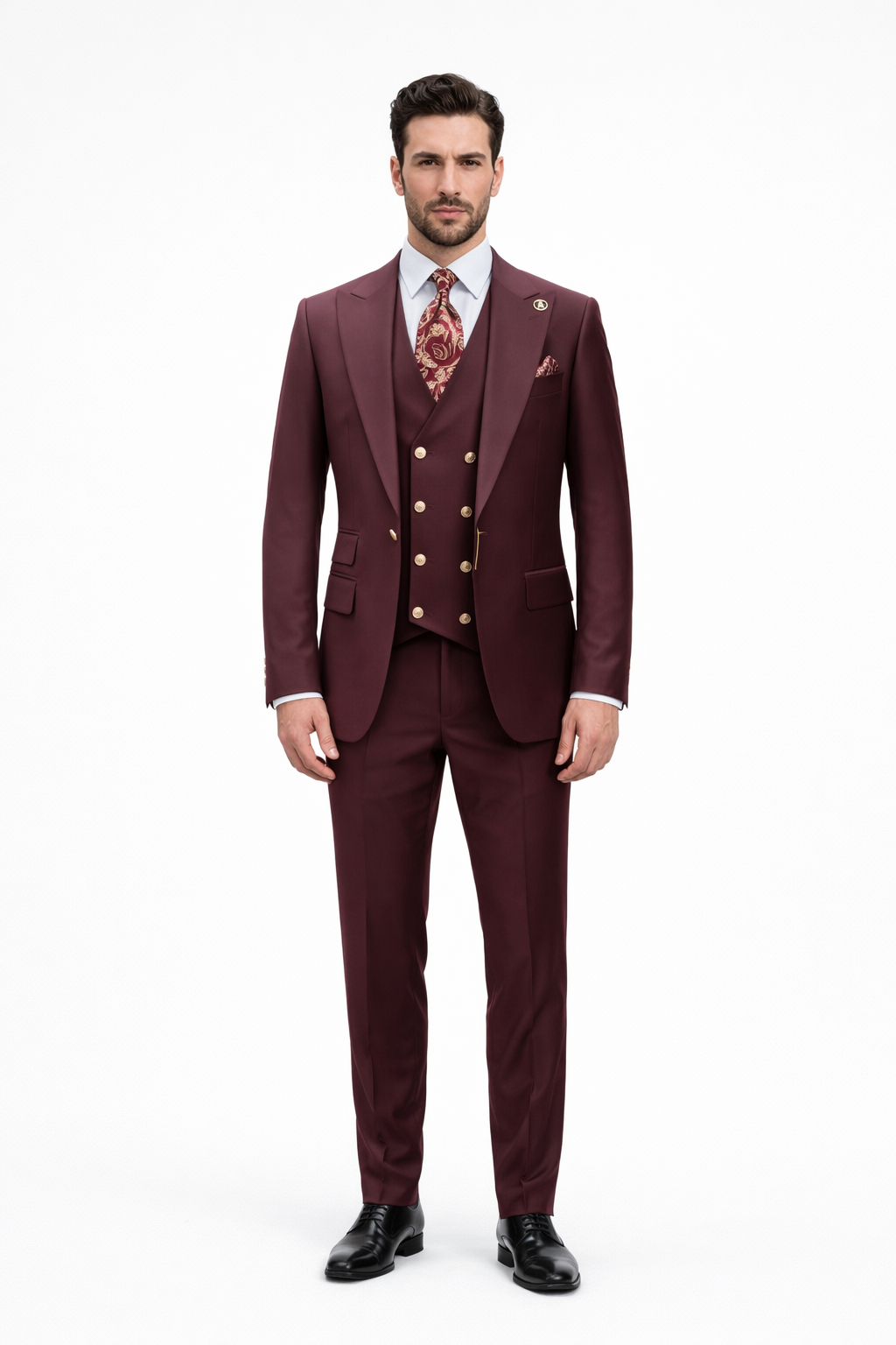 Rossiman Brand Burgundy Suits