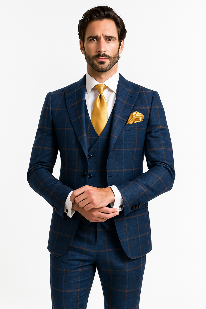 Rossi Man Max RM1840 Slim Fit 3-Piece Suit