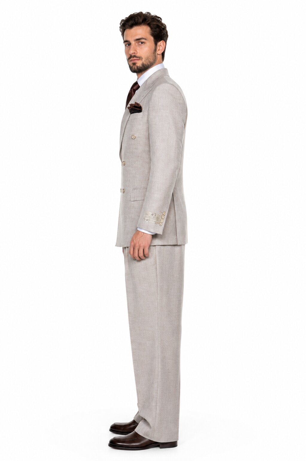 Baggy Pleated Wool Suits by Rossiman