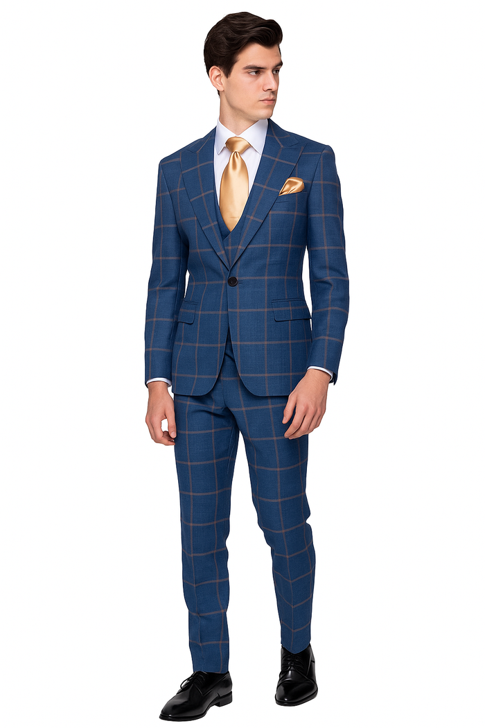 Rossi Man Max RM1840 Slim Fit 3-Piece Suit