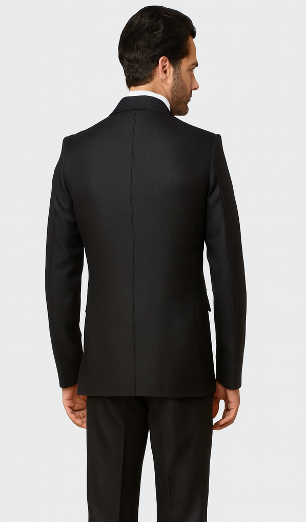 Rossiman Men’s Black Safari Walking Suit – Jacket & Trousers Set