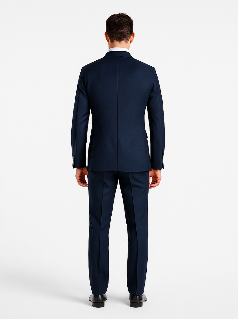 Rossiman Men’s Blue Slim Fit Suit | Modern Tailored Formalwear – Italian 3-Piece Elegant Suit for Men