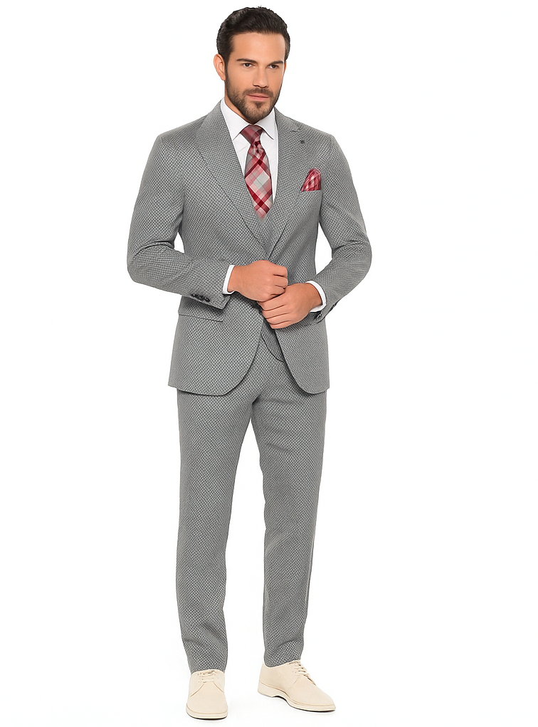 Rossiman Men’s Dress Suit | Timeless Classic Formal Suit for Men – Italian Tailored Luxury Slim Fit Design