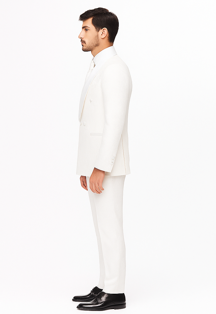 Rossiman Rossi Men’s Dress Suit | Classic Tailored Formalwear – Italian Slim Fit Luxury Suit for Men
