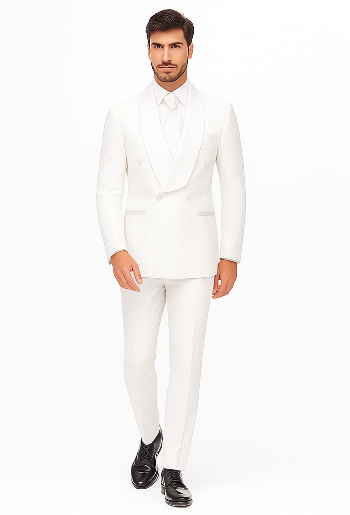 Rossiman Rossi Men’s Dress Suit | Classic Tailored Formalwear – Italian Slim Fit Luxury Suit for Men