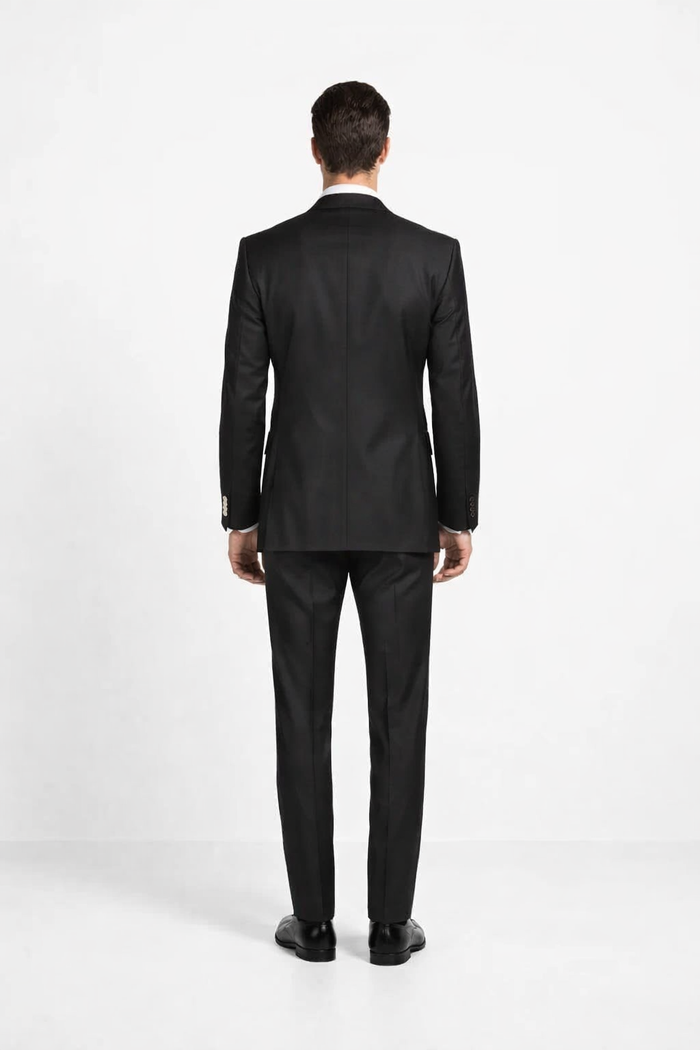 Rossiman Rossi Black Tailored Men's Dress Suit