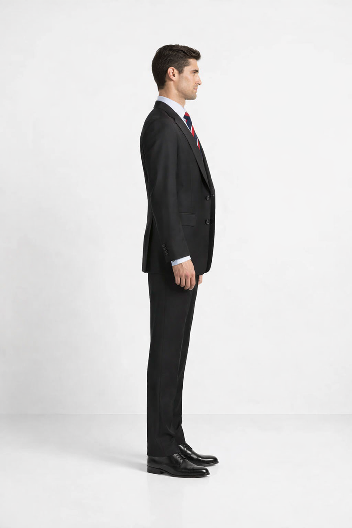 Rossiman Rossi Black Tailored Men's Dress Suit
