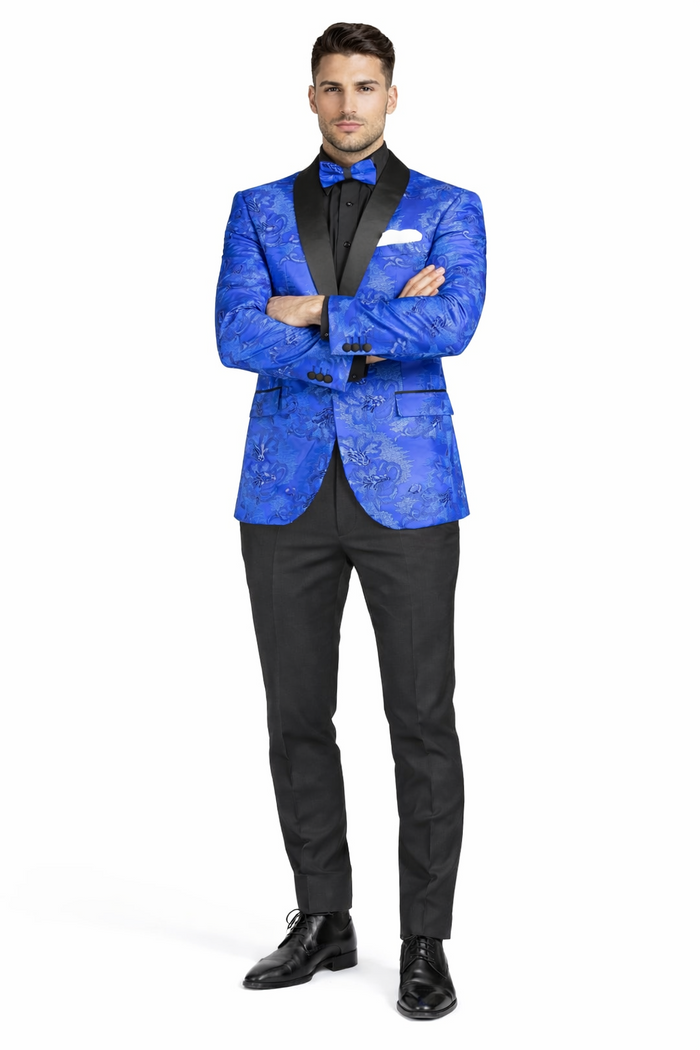 Royal Blue Slim Prom Suit for Men