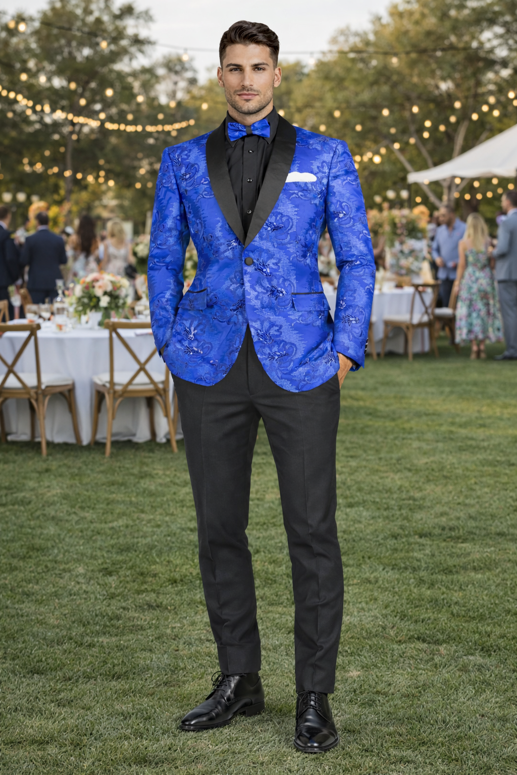 Royal Blue Slim Prom Suit for Men
