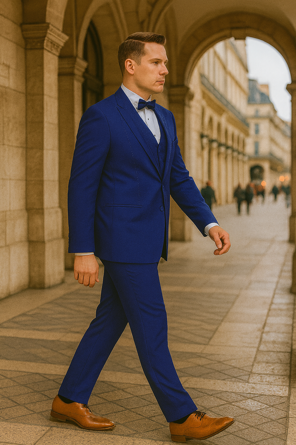 Royal Blue Italian Wool Modern Fit Tuxedo