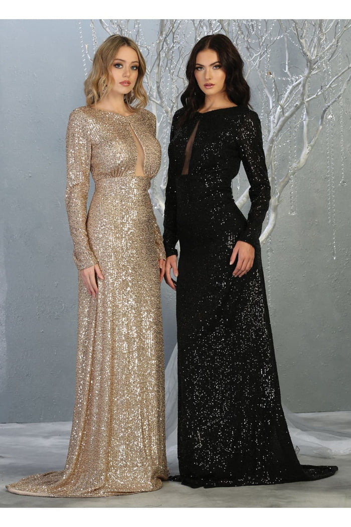 Plus Size Long Evening Gown Maxi Formal Dress for Women By Royal Queen RQ7795