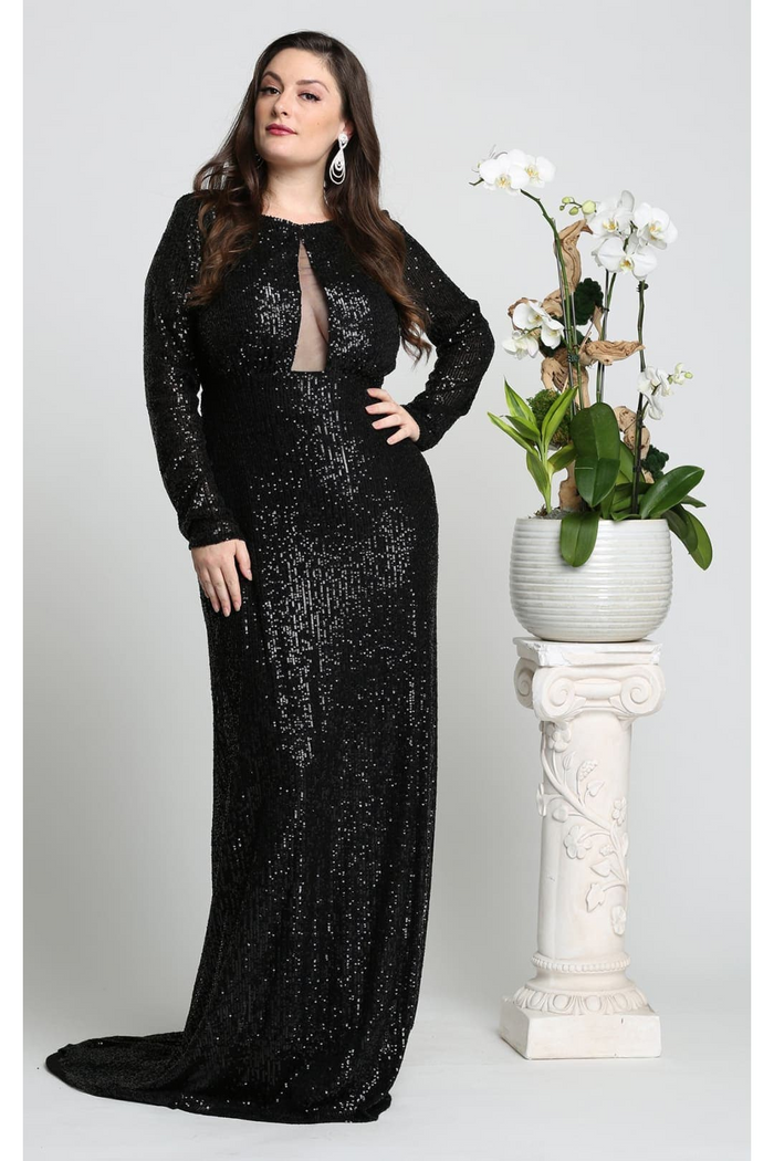 Plus Size Long Evening Gown Maxi Formal Dress for Women By Royal Queen RQ7795