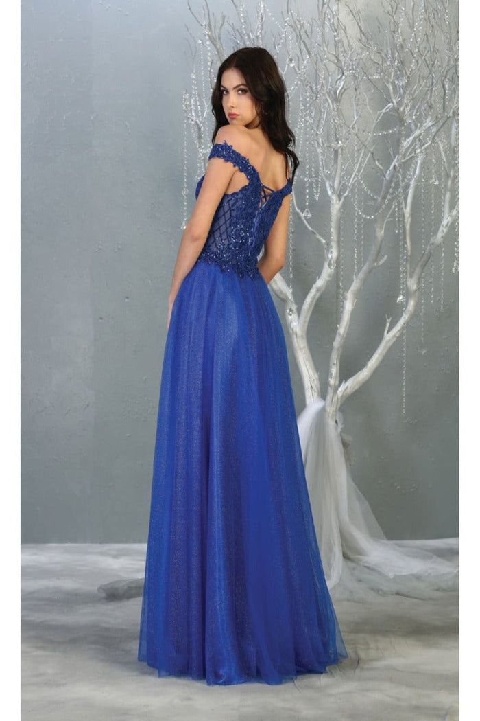 Royal Queen RQ7864 Off-Shoulder Embellished Prom Dress