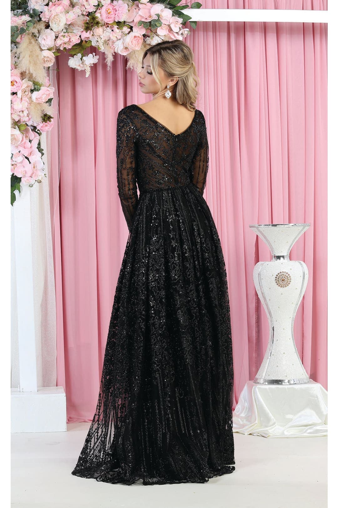 Plus Size Long Evening Gown Maxi Formal Dress for Women