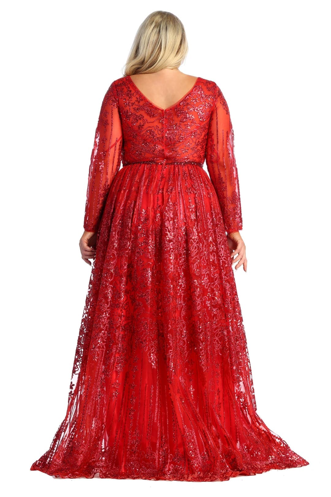 Plus Size Long Evening Gown Maxi Formal Dress for Women