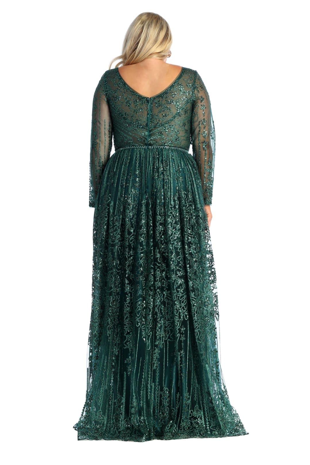 Plus Size Long Evening Gown Maxi Formal Dress for Women
