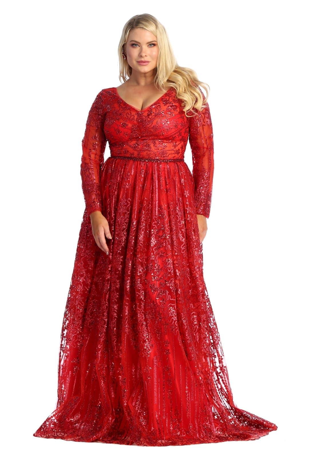 Plus Size Long Evening Gown Maxi Formal Dress for Women