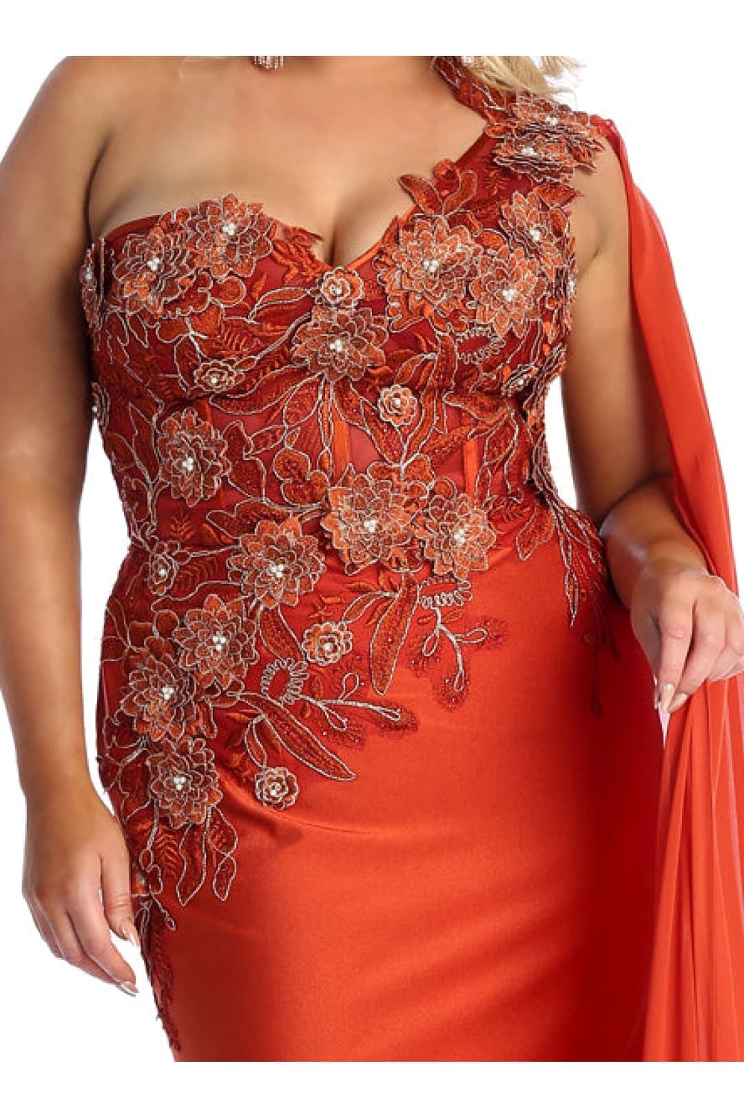 Plus Size Long Evening Gown Maxi Formal Dress for Women By Royal Queen RQ7943