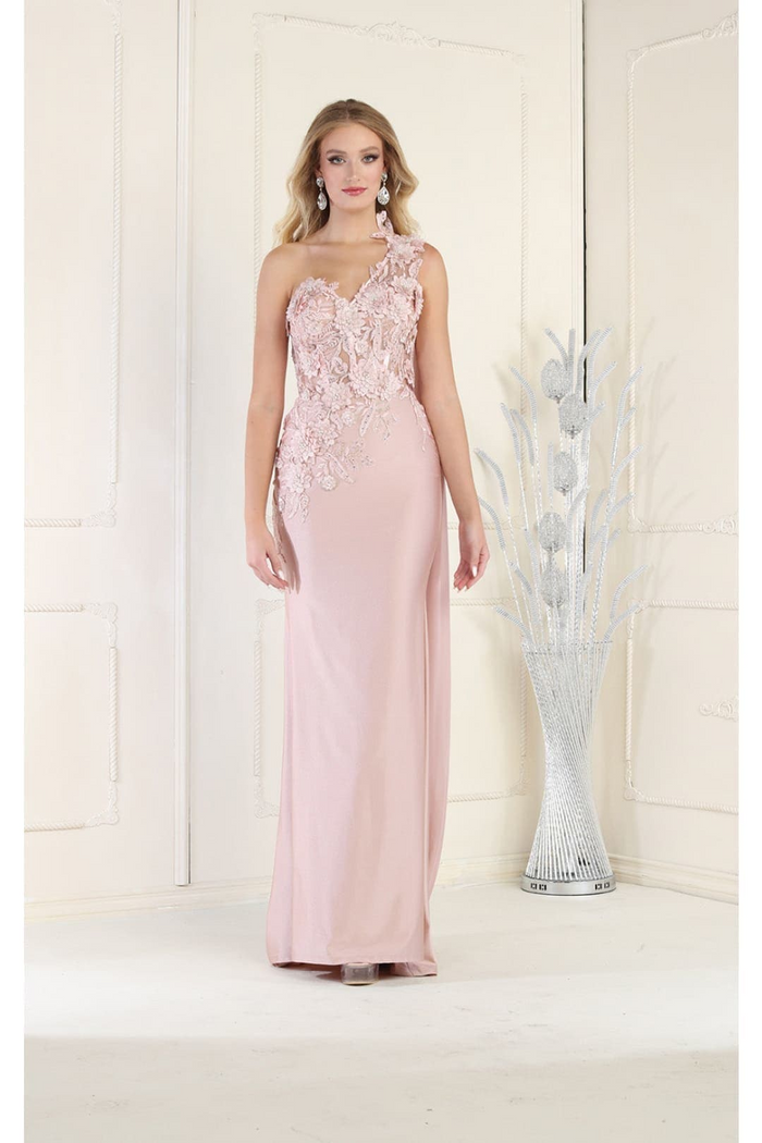 Plus Size Long Evening Gown Maxi Formal Dress for Women By Royal Queen RQ7943