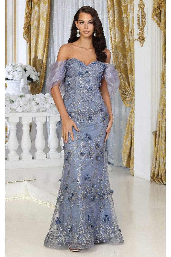 Dusty Blue Quinceanera Mom Dresses Mother of the Quince Gowns