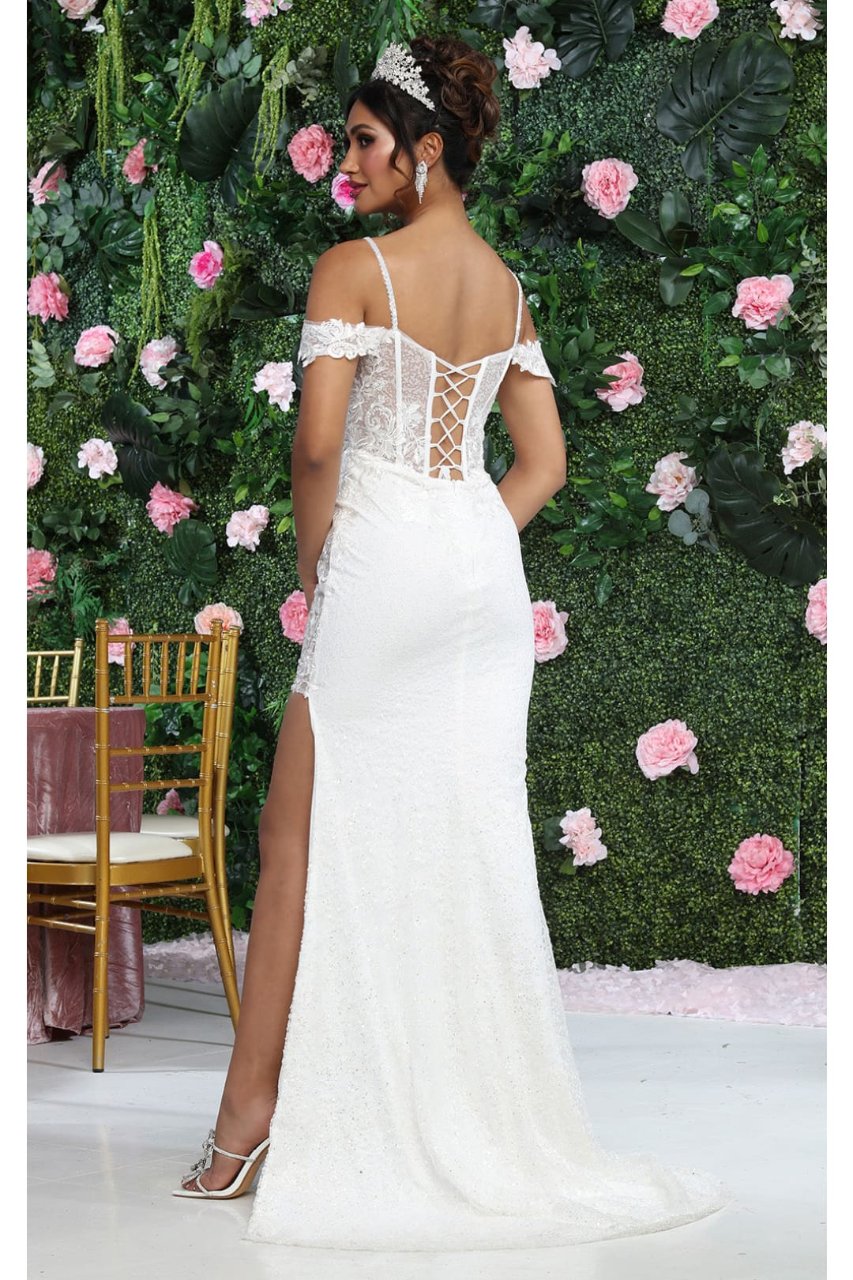 Royal Queen RQ8107 Beaded Applique Prom Gown