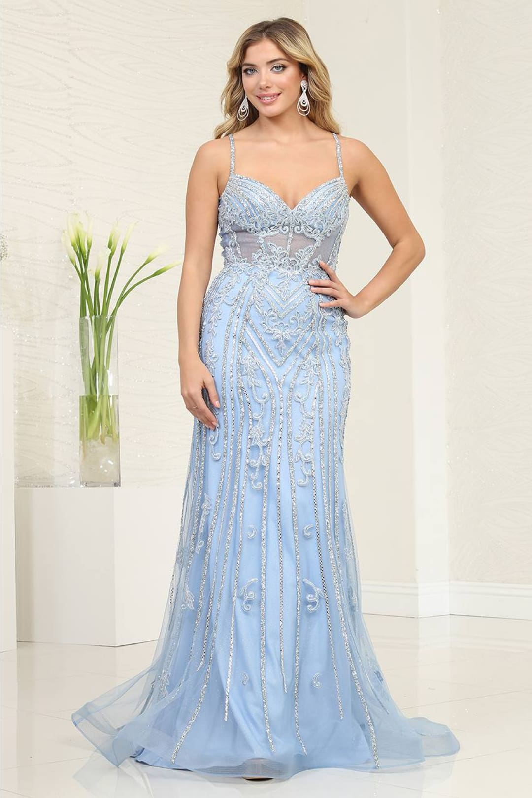 Royal Queen RQ8144 Luxurious Mermaid Prom Dress with Fine Embroidery