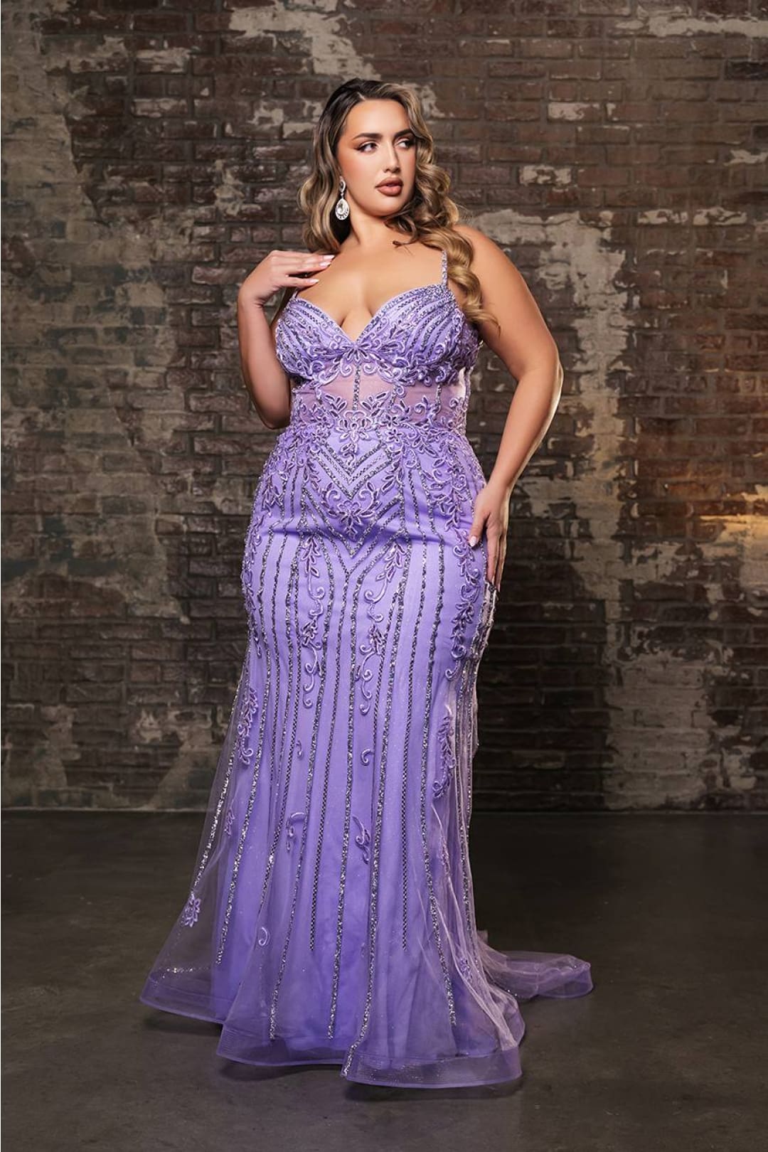Plus Size Long Evening Gown Maxi Formal Dress for Women By Royal Queen RQ8144
