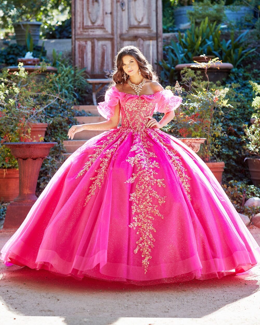 Ruffled Off Shoulder Corset Ball Gown by Bella Princess PQ1042
