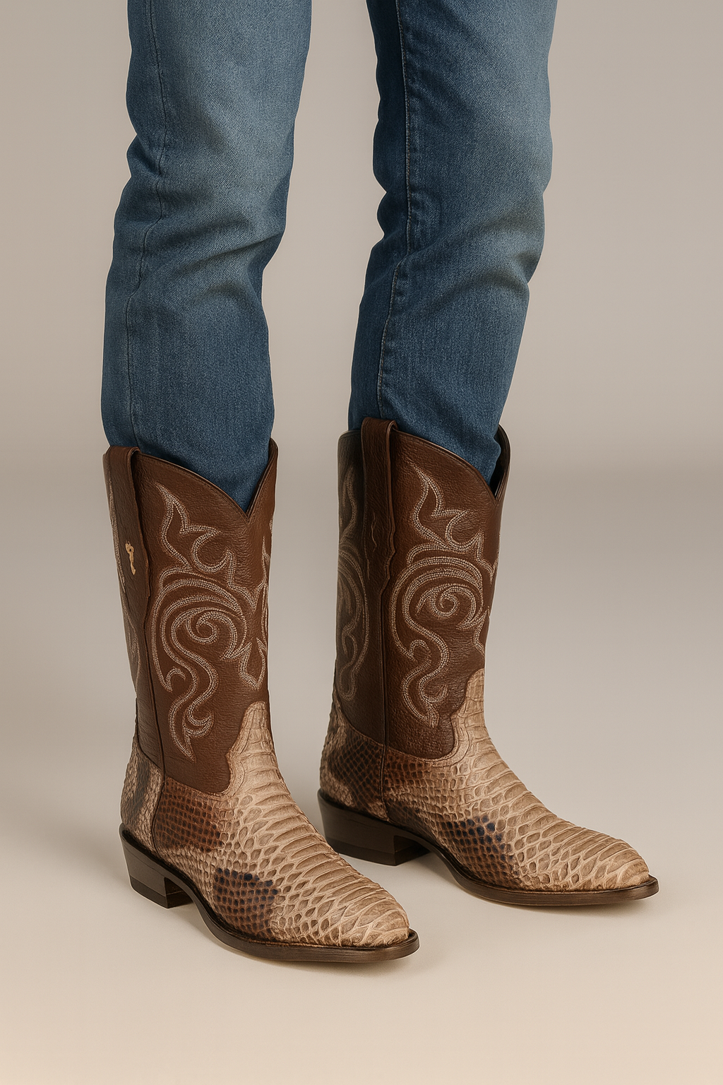 Men's Los Altos Python J-Toe Boots Rustic