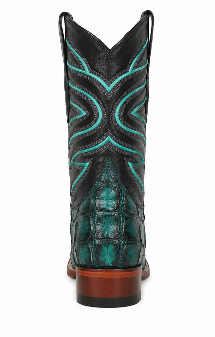 Rustic Turquoise Pirarucu Boots