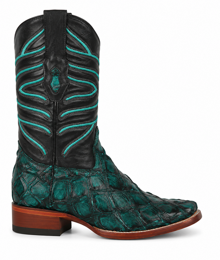 Rustic Turquoise Pirarucu Boots