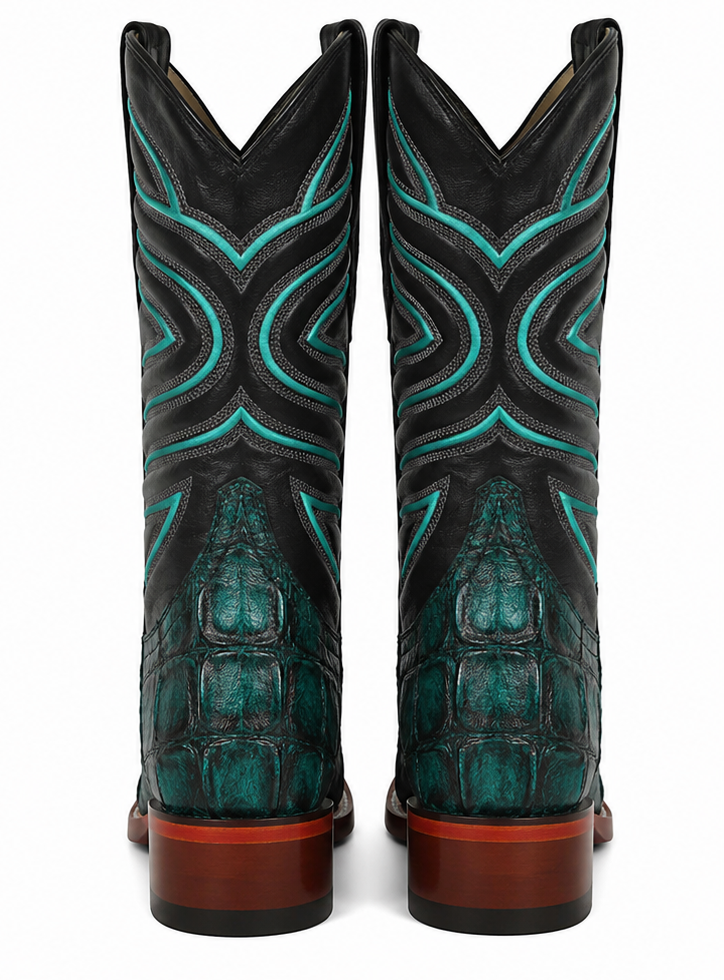 Rustic Turquoise Pirarucu Boots