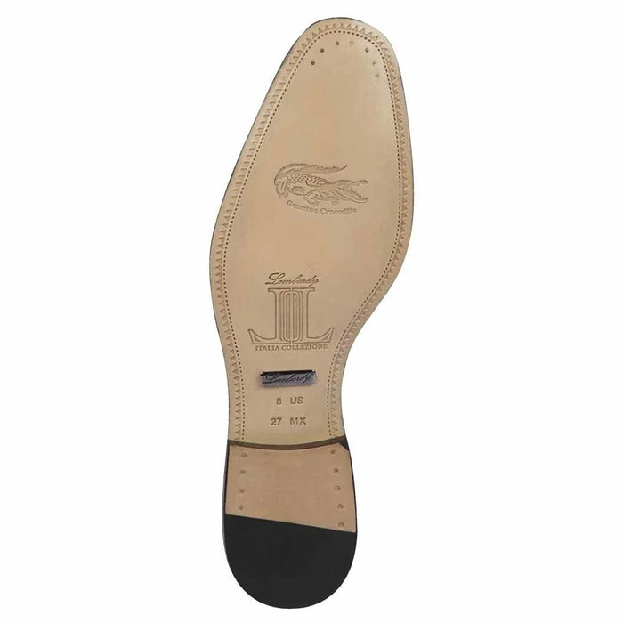 Navy Crocodile & Calfskin Leather Slip-On Shoes