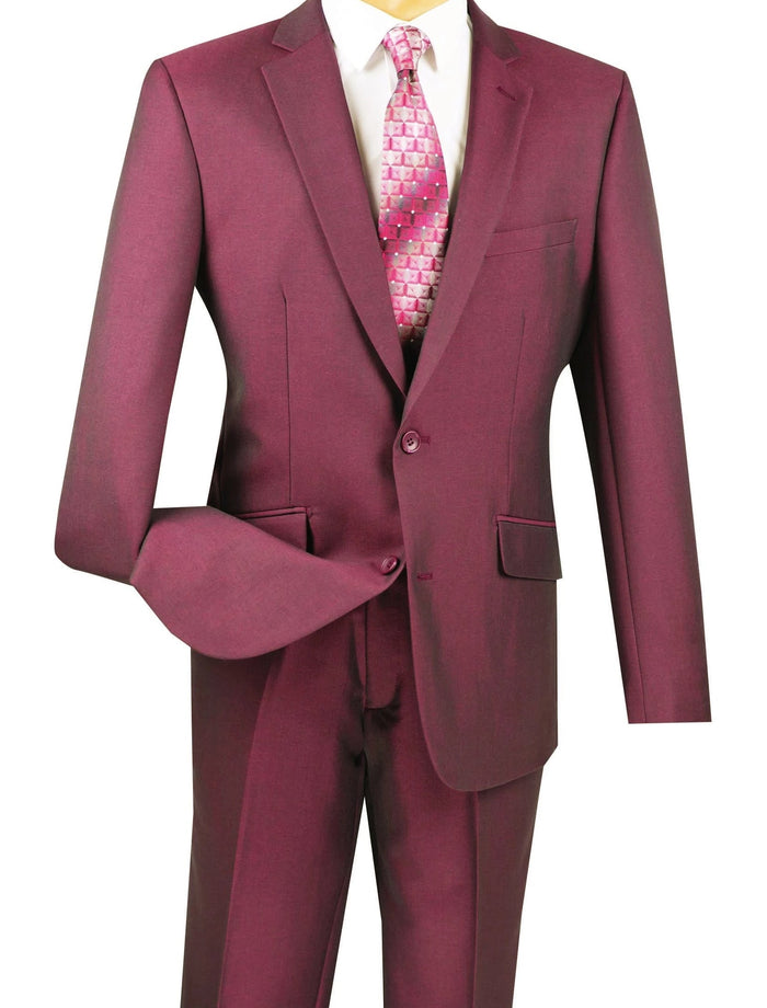 Slim Fit 2 Piece Burgundy Suit - Limited Sizes
